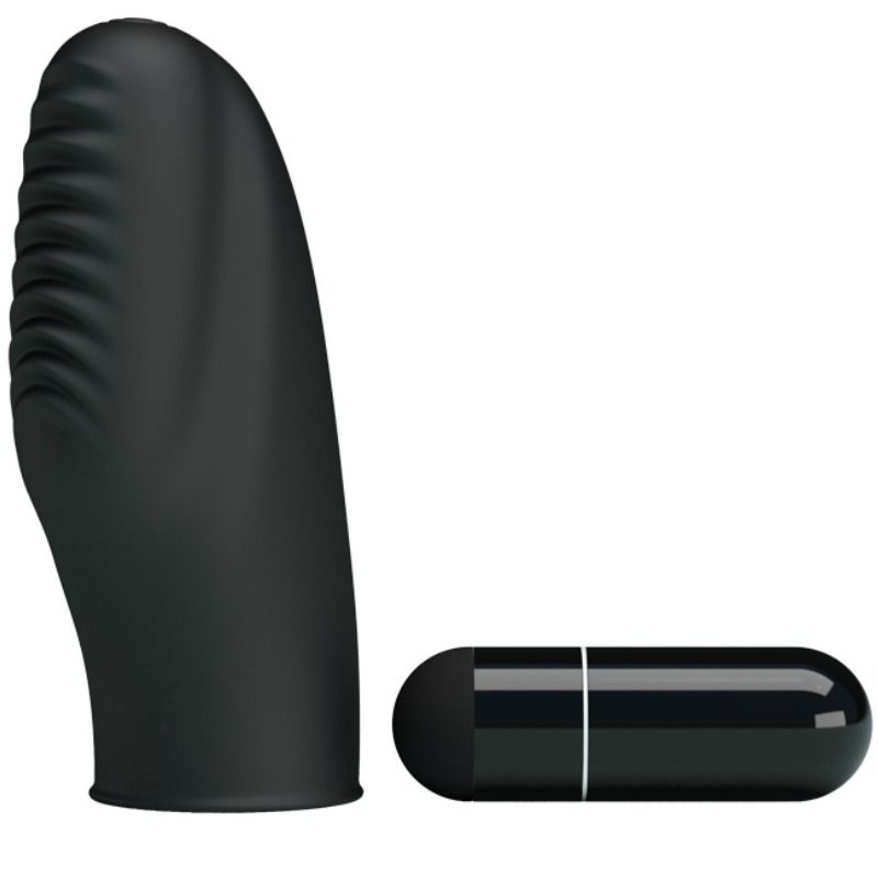 Dé à Coudre Vibrant en Silicone Noir - Plaisir Texturé et Stimulation