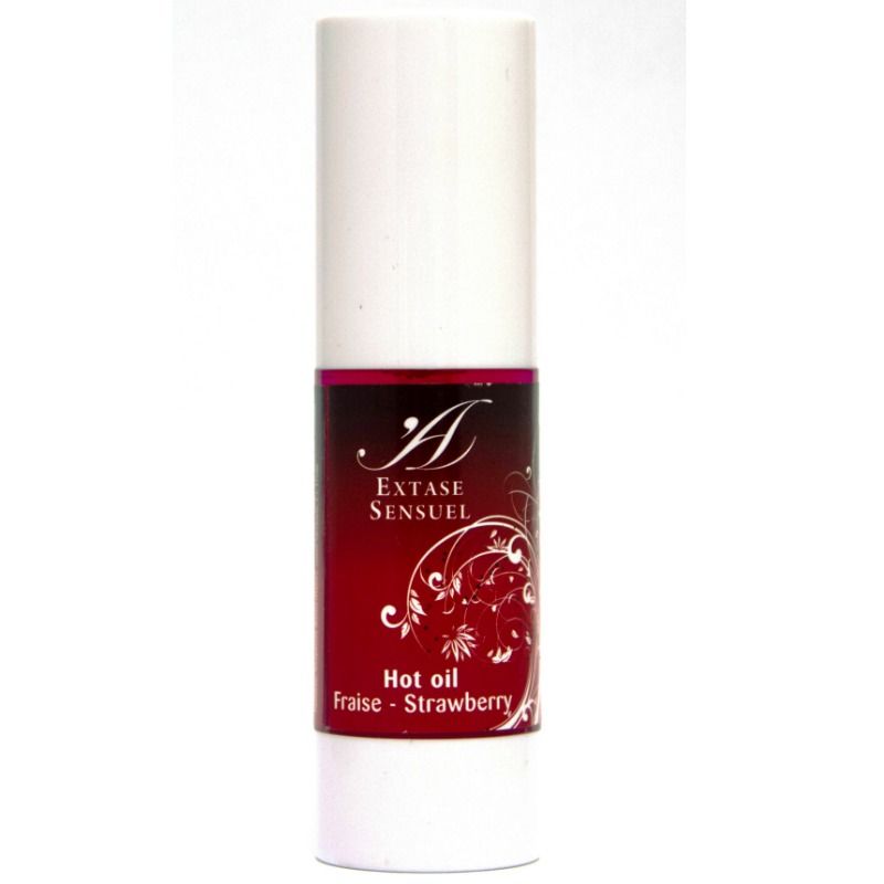Huile de Massage Chaleur Fraise Extase Sensual - Plaisir Intense 30ml