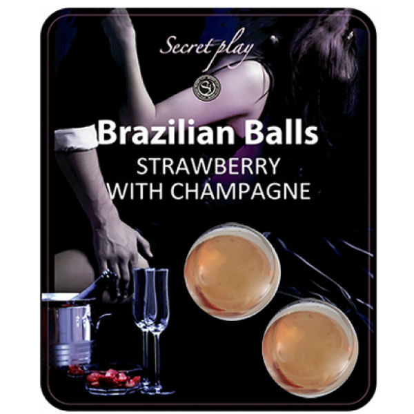 Boules Brésiliennes Aromatisées Fraise & Champagne pour des Moments Sensuels
