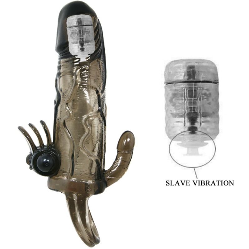 Couvre-Pénis Brave Man : Stimulation Clito & Anal avec Double Bullet Noir