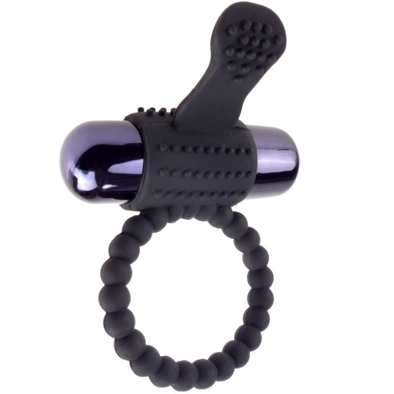 Anneau Vibrant en Silicone Noir - Fantasy C-Ringz pour Plaisir Intense