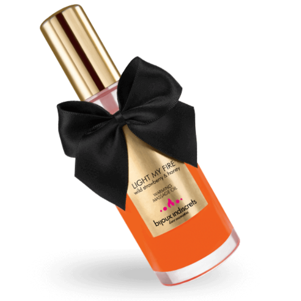 Huile de Massage Effet Chaleur à l'Arôme Fraise - Pimentez vos Moments