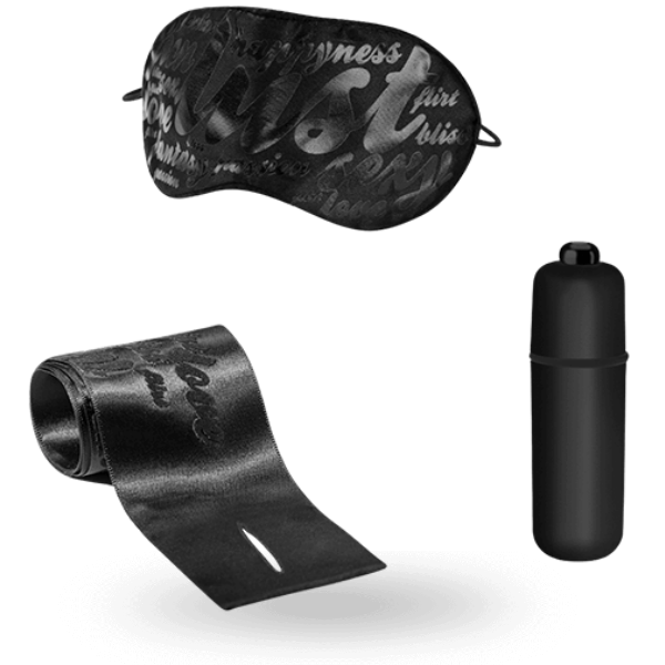 Pack Sensation Violet : Menottes, Masque et Balle Vibrante pour Plaisir Intense