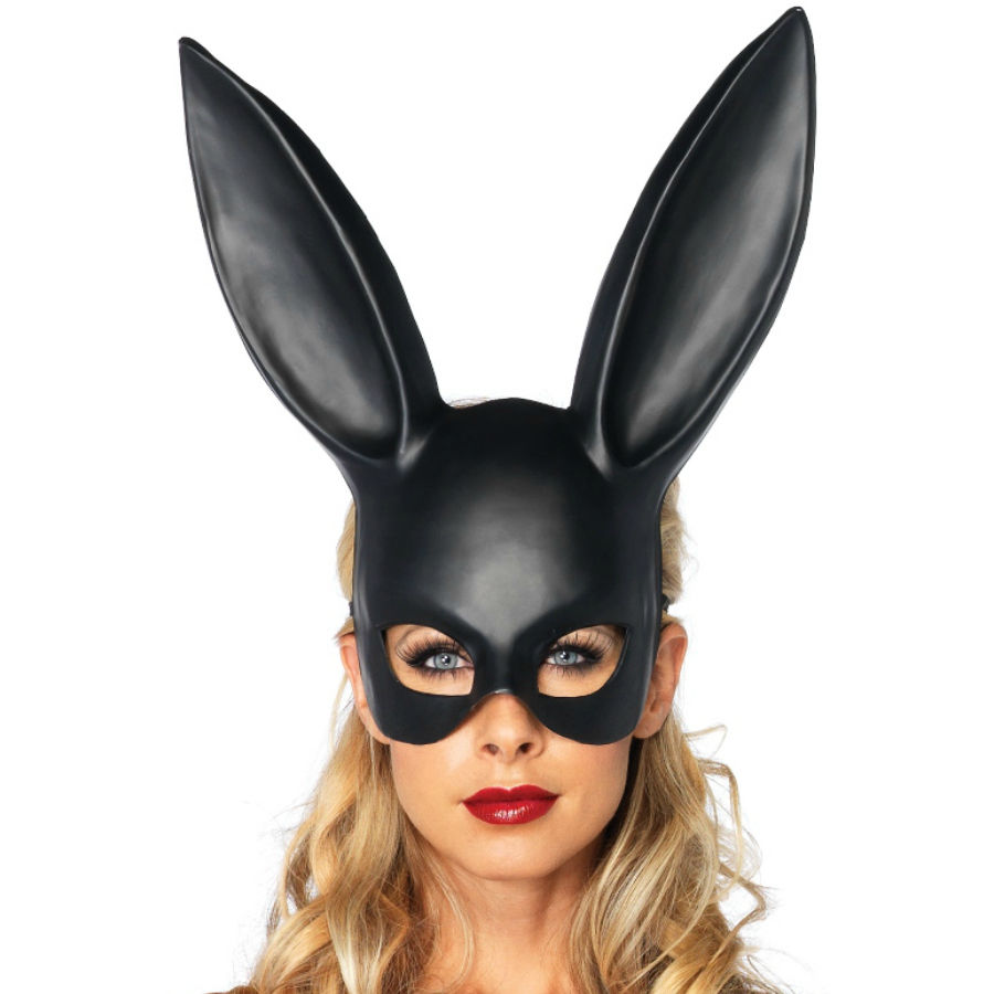 Masque de Lapin Noir en Polyéthylène pour des Soirées Masquées Envoûtantes