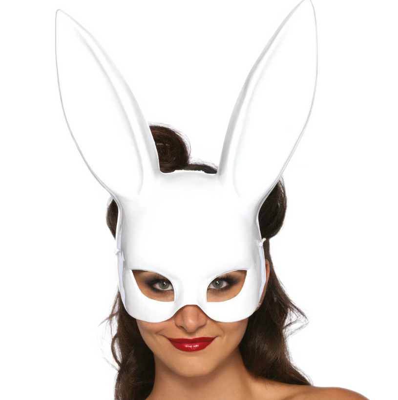 Masque de Lapin Blanc Séducteur - Élégance et Mystère au Rendez-vous