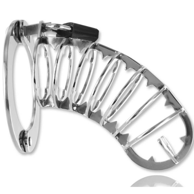 Cage de Chasteté en Acier Inoxydable - Sécurisée et Élégante (14 cm)