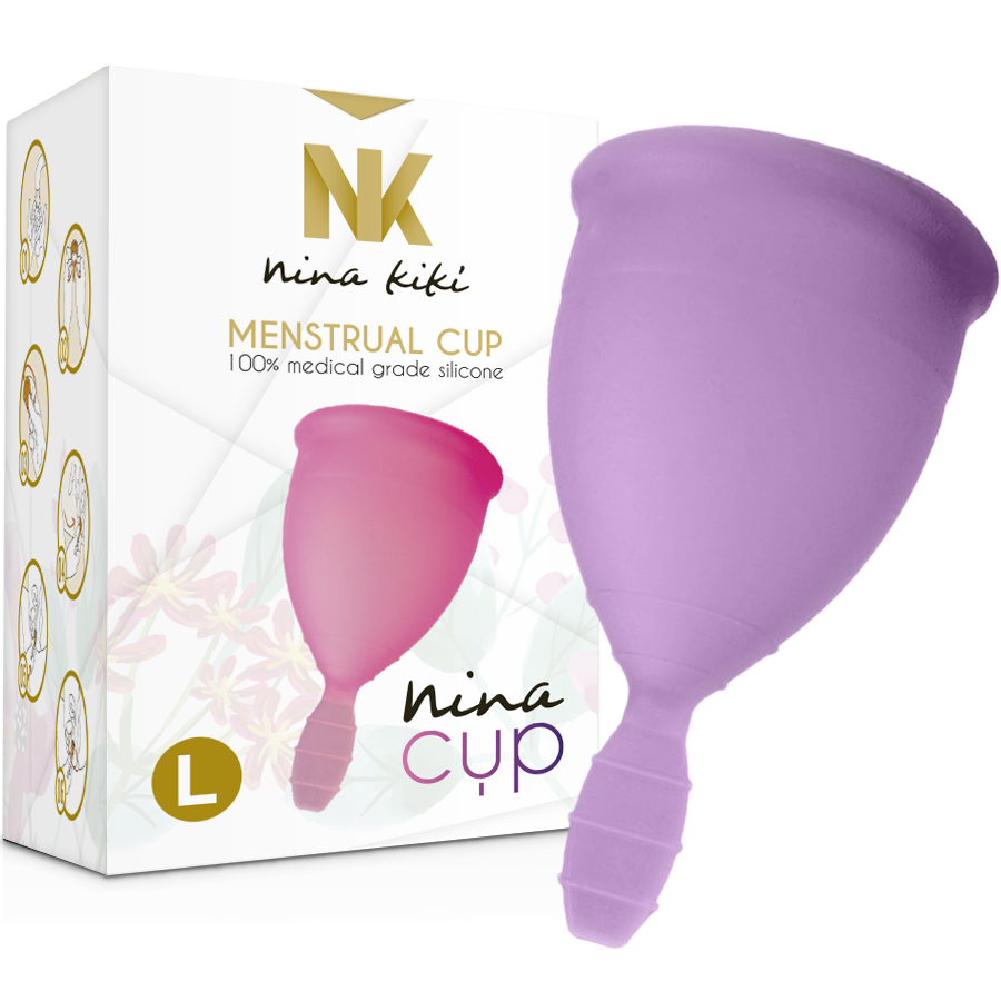 NINA KIKÍ - Coupe Menstruelle Violet Confort Écologique Taille L