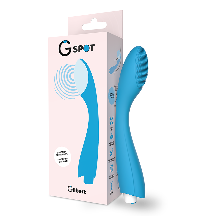 Vibromasseur Gylbert Turquoise : Stimulation G-Spot en toute élégance