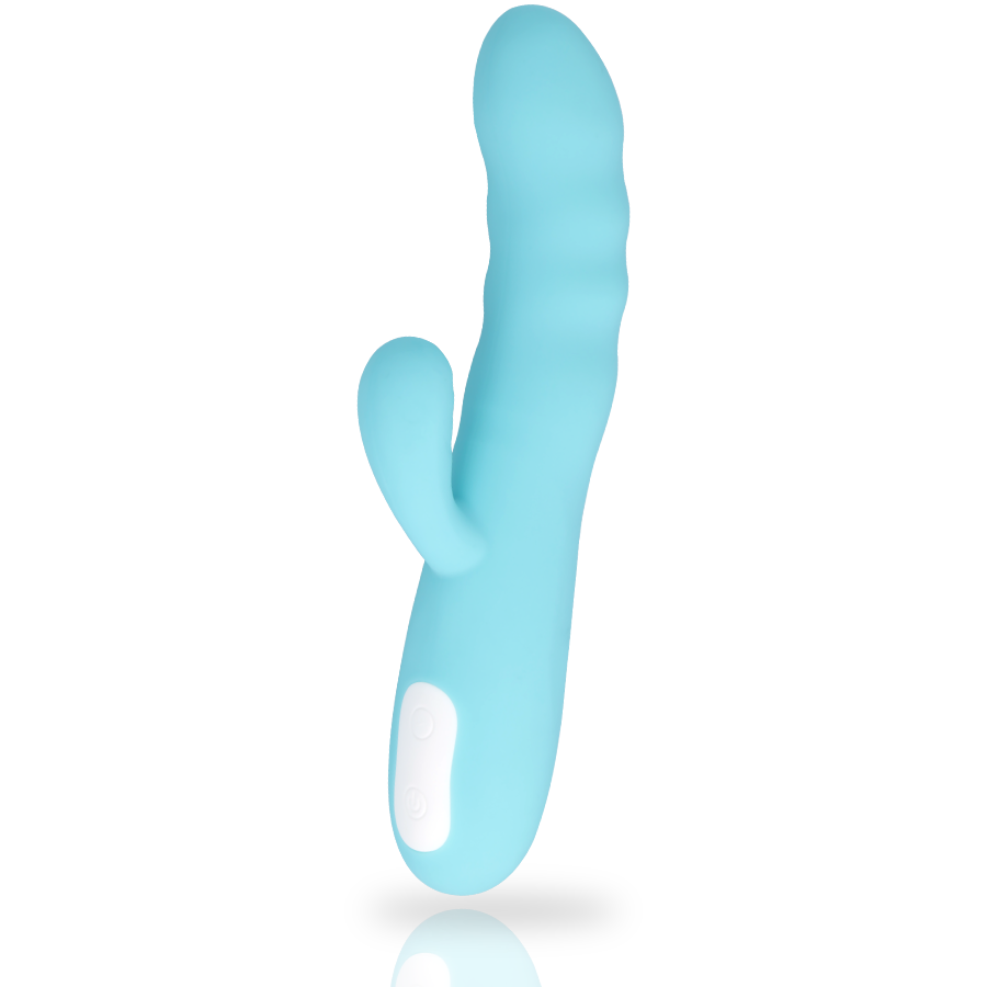 Vibromasseur Eiffel Turquoise - Double Stimulation Intense et Élégante