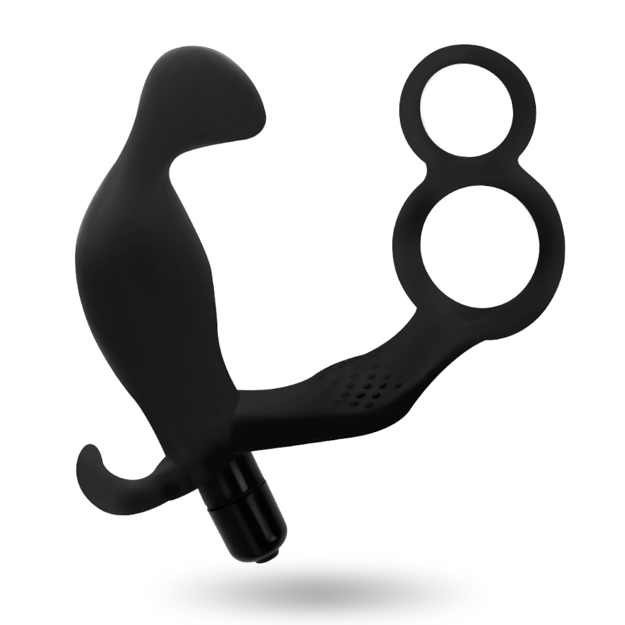 Plug Anal avec Double Anneau Pénis et Testicules - Plaisir Multi-Dimensionnel