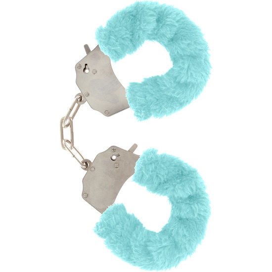 Manchettes Furry Fun Bondage Bleu - Confort et Sécurité pour Vos Fantasmes