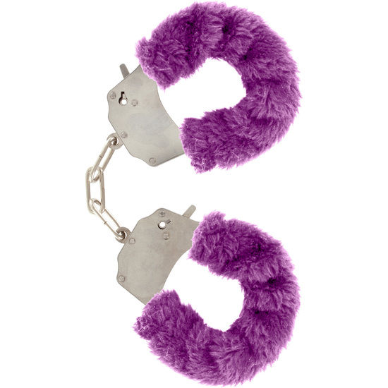 Manchettes Furry Fun Violet pour une Expérience de Bondage Douce et Sécurisée