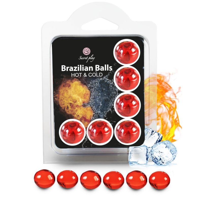 Set de 6 Balles Brésiliennes Sensation Chaud & Froid pour Préliminaires