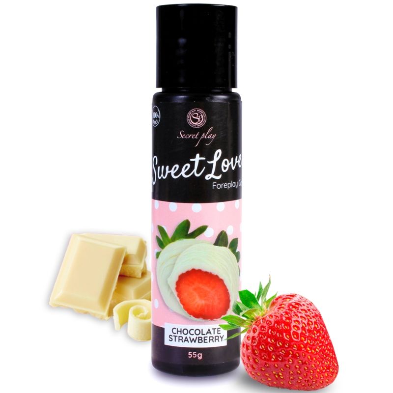 GEL SWEET LOVE FRAISE & CHOCOLAT BLANC 60 ML - Pour des moments gourmands