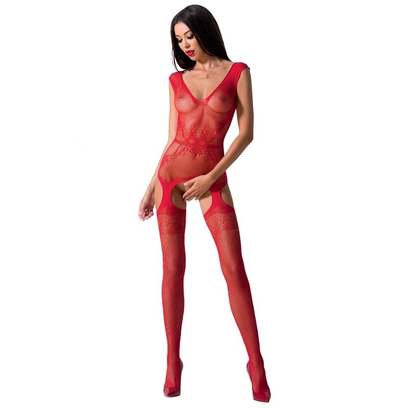Bodystocking Rouge Spectaculaire PASSION - Élégance et Séduction