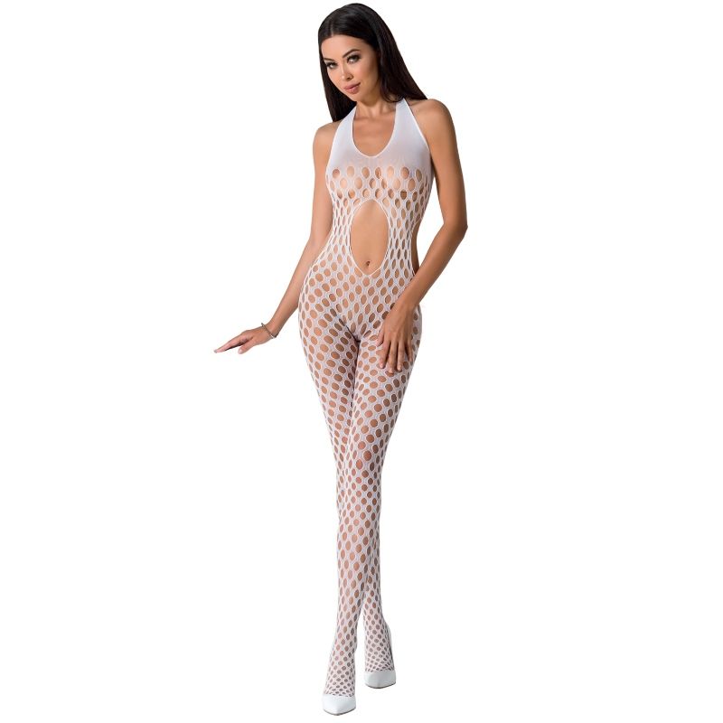 Bodystocking Blanc PASSION BS065 : Élégance et Sexy en Taille Unique