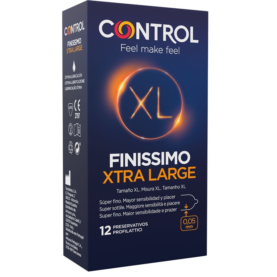 Préservatifs Control Finissimo XL - Sensibilité Extrême en 12 unités