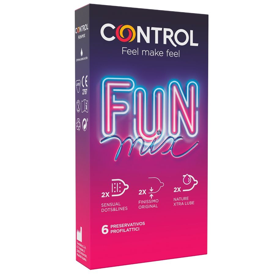 Pack de Préservatifs Control Feel Fun Mix - 6 Unités pour des Moments Intenses