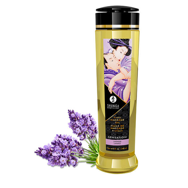 Huile de Massage Érotique Shunga 240 ml - Sensation de Douceur Orientale