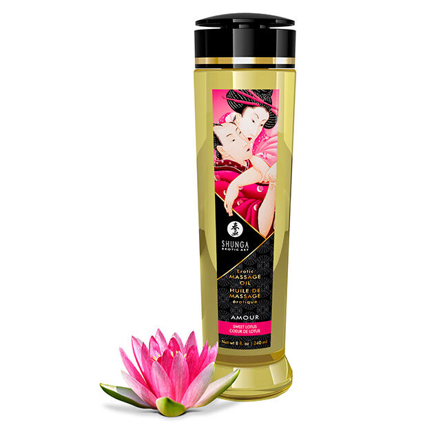 Huile de Massage Érotique Shunga 240 ml – Voyage Sensoriel Oriental