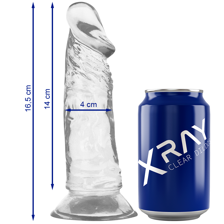 Dildo Transparent XRAY Clear 16.5 cm - Douceur et Réalisme au Rendez-vous
