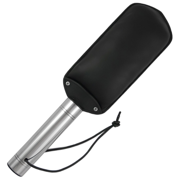 Pagaie de Fessée en Cuir et Acier Inoxydable - Sensations Intenses